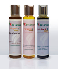 Postpartum Hair Care Bundle (Hair Tonic 7 + Black Seed Oil + Organic 9)